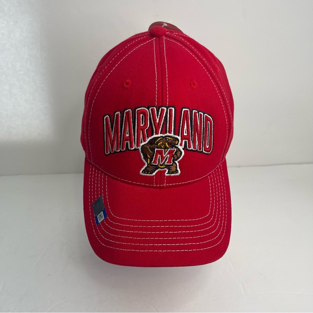 Maryland Terrapins Terp Hat Adult Red Adjustable NWT Cap Captivating Headwear